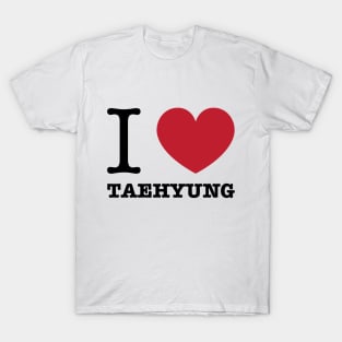 I love BTS Taehyung typography Morcaworks T-Shirt